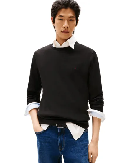 Pull col rond Homme ESSENTIAL COTTON CRE Noir