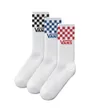 Lot de 3 paires de chaussettes Homme CLASSIC CHECK CREW Blanc