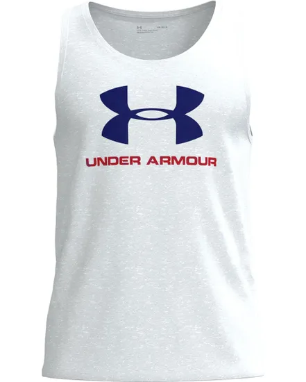 Debardeur Homme UA M SPORTSTYLE LOGO TANK Blanc