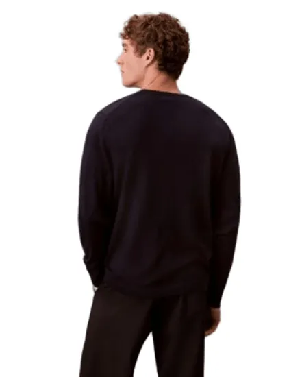 Pull col rond Homme LS 100% MERINO CREW 14GG Saphir Foncé