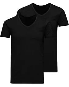 Lot de 2 T-Shirts Homme Col V Noir