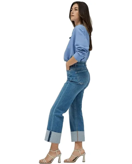 Jean Femme FAITH WITH CUFF Bleu