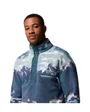 Polaire Homme HELVETIA II PRINTED HALF SNAP FLEECE Bleu