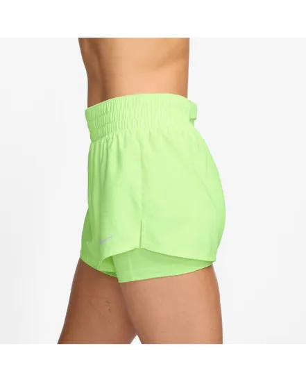 Short Femme W NK ONE DF MR 3IN 2N1 Jaune-Vert