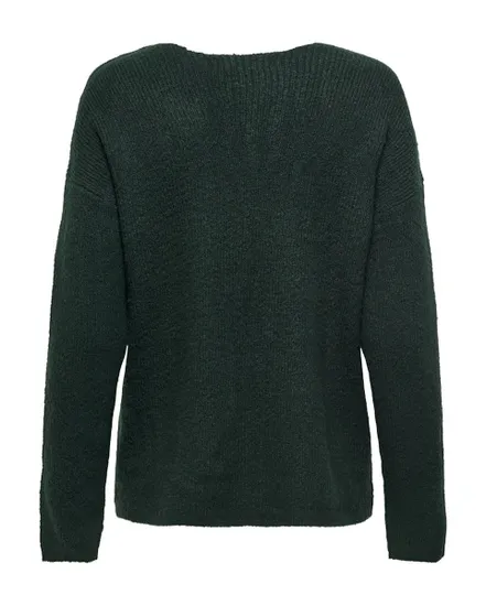 Pull Femme ONLCAMILLA V-NECK L/S PULLOVER KNT NOOS Vert