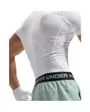 T-shirt Homme UA HG ARMOUR COMP MOCK SS Blanc