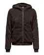 Veste à capuche manches longues Femme ONPFLUFFY HOOD FZ LS JCK Marron