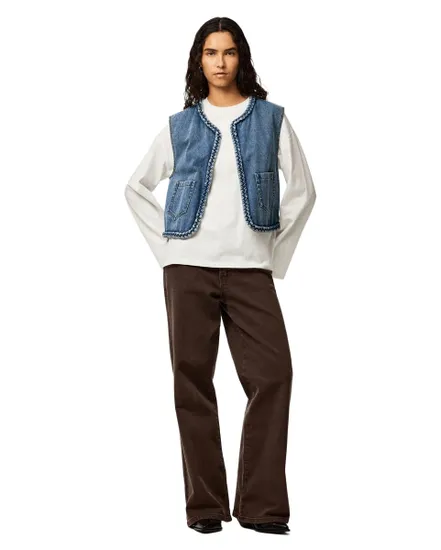 Gilet Jean Femme Cropped PCBELL