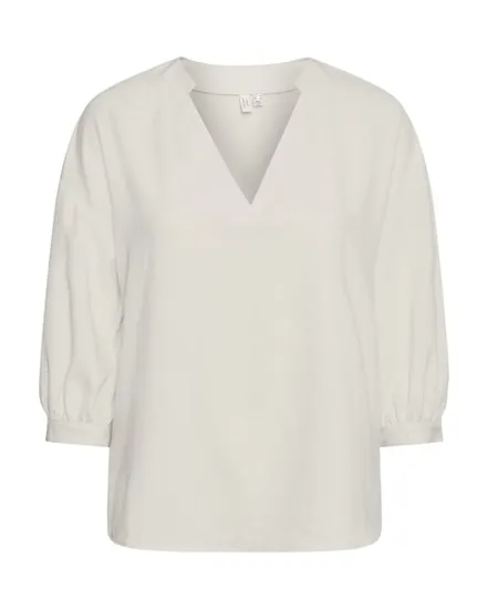 Top manches 3/4 Femme VMMYE 3/4 TOP WVN BTQ GA Écru