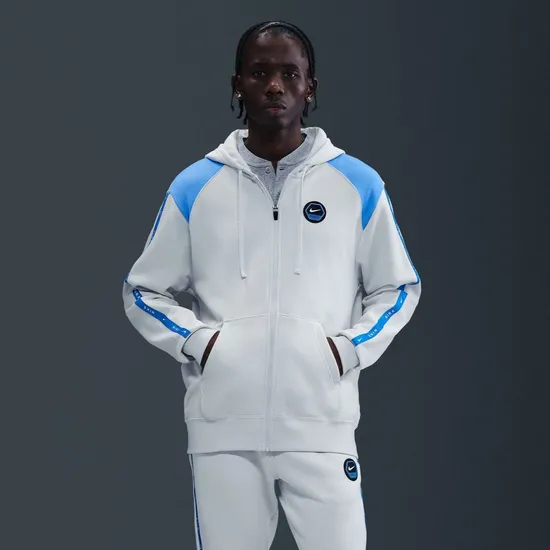 Sweat zip à capuche Homme M NSW CS HOODY FLC BB Blanc