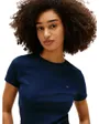 T-Shirt Slim Femme Tee Col Ras Tommy Jeans