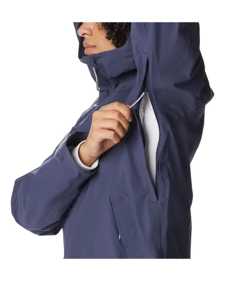 Veste impermeable à capuche manches longues Femme OMNI-TECH AMPLI-DRY SHELL Bleu