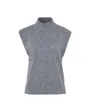 Pull sans manches Femme VMWOW SL HIGHNECK VEST Gris