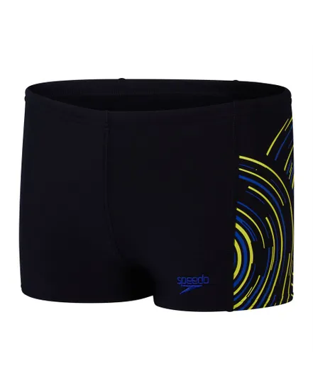 Short de bain Garçon ECO PLASTISOL PLACEM AQSH Noir