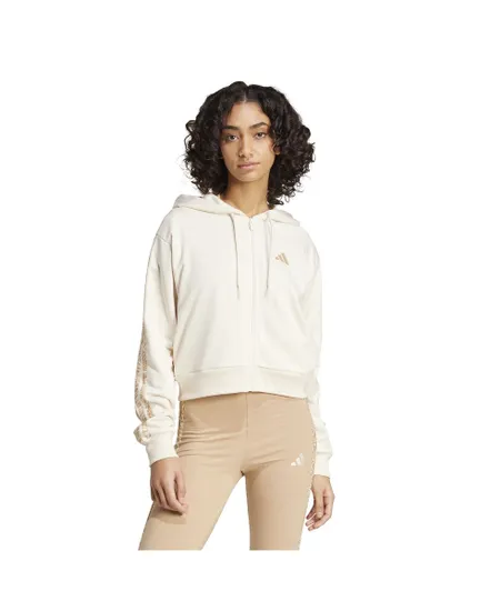 Sweat zip à capuche Femme W RC 3S FZ HD Beige