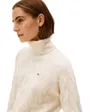 Pull col roulé Femme SOFT WOOL CABLE ROLL Écru Chiné