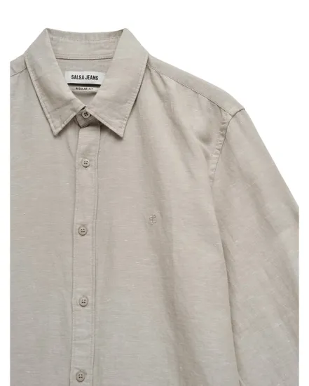 Chemise Homme Coton Lin Regular Fit