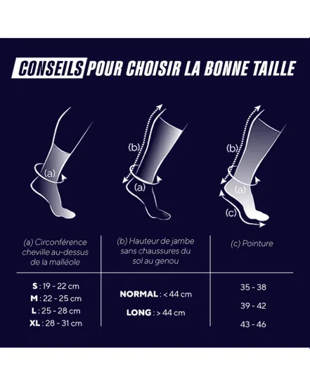 Manchons de compression mollet Femme RUN TRAIL CALF UP ACTIV LONG Bleu