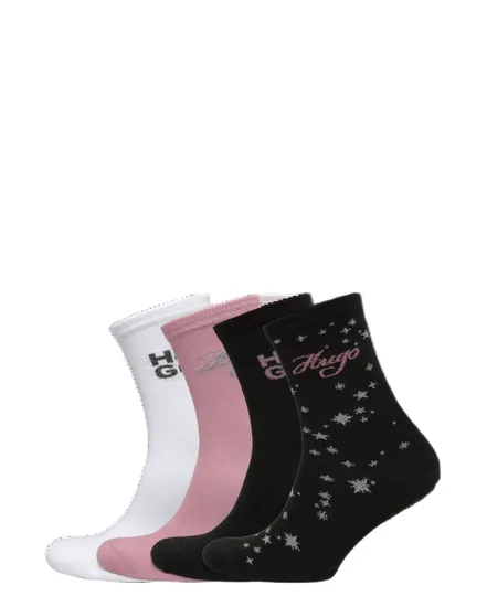 Lot de 4 paires de chaussettes Femme 4P QS GIFT SET CC W Multicolore