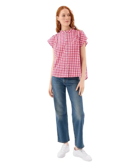 Chemise Femme PCJAVIER SS Check Shirt