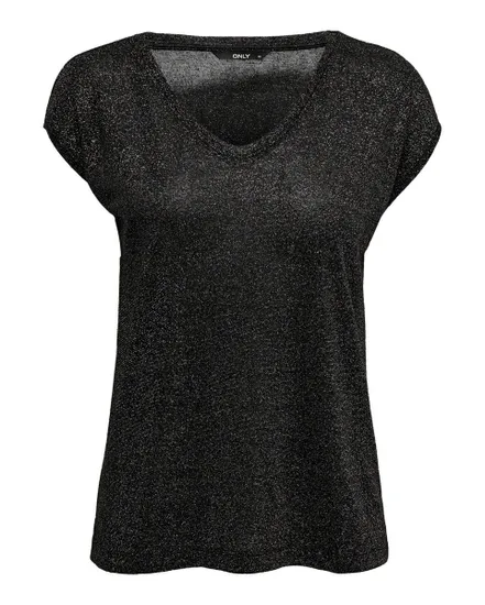ONLSILVERY S/S V NECK LUREX TOP JRS NOOS