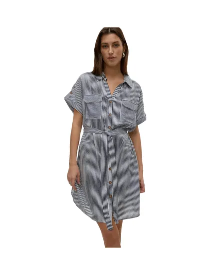 Robe Chemise Femme VMBUMPY SS Short Shirt Dress