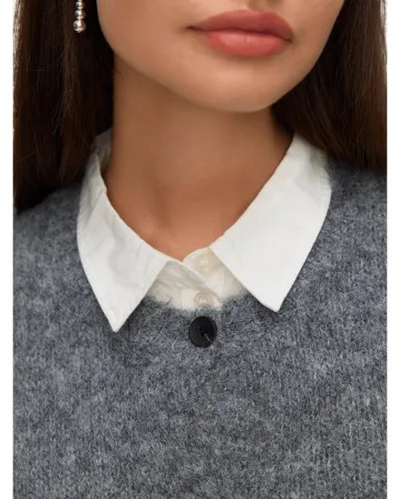 Gilet Sans Manches Femme Col Rond Boutonné