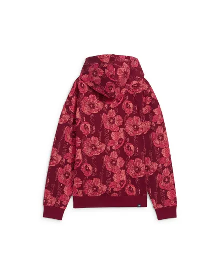 Sweat à capuche Femme W ESS+CLAS AOP HDY FL Rouge