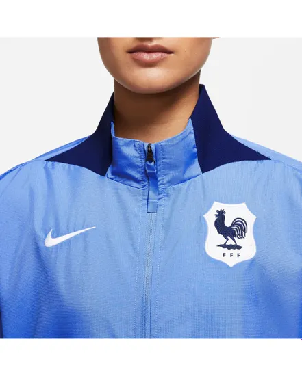 Veste de football Femme FFF W NK DF ANTHEM W Bleu