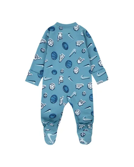 Combinaison Bébé NKN E1D1 FOOTED COVERALL Bleu