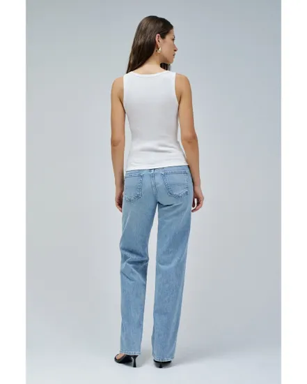 Débardeur Femme TANK TOP WITH EMBROIDERED BRANDING Blanc