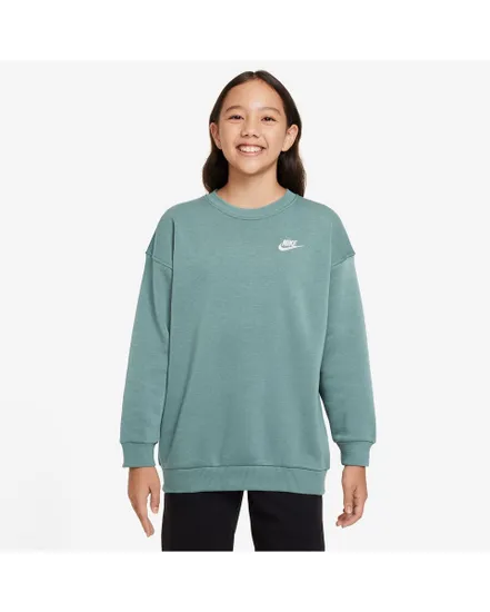 Sweat Fille G NSW CLUB FLC OVRSZD CREW LBR Vert