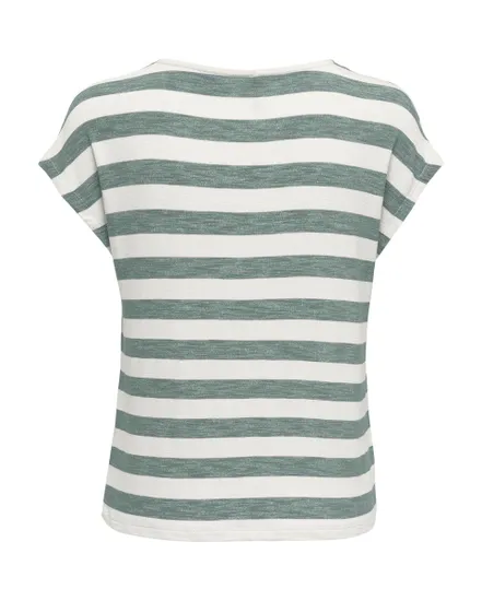 T-shirt manches courtes Femme ONLLIRA LIFE S/S V-NECK TOP JRS NOOS Gris