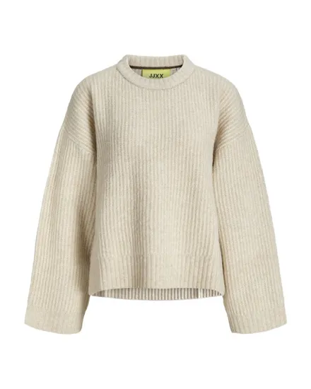 Pull Femme JXSIGGA DIVERSE CREW NECK KNIT SN Beige