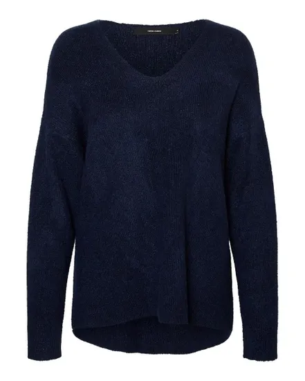 VMCREWLEFILE LS V-NECK BLOUSE NOOS