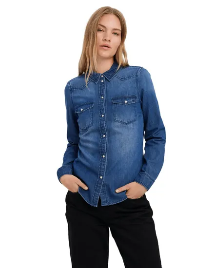 Chemise Jean Femme VMMARIA LS Denim Slim Shirt