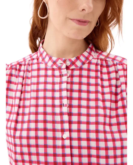 Chemise Femme PCJAVIER SS Check Shirt