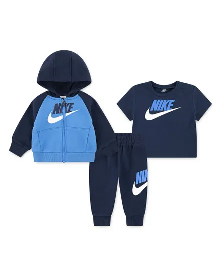 Ensemble de survetement + t-shirt Bébé NKN COLOR BLOCKED HBR JOGGER S Bleu