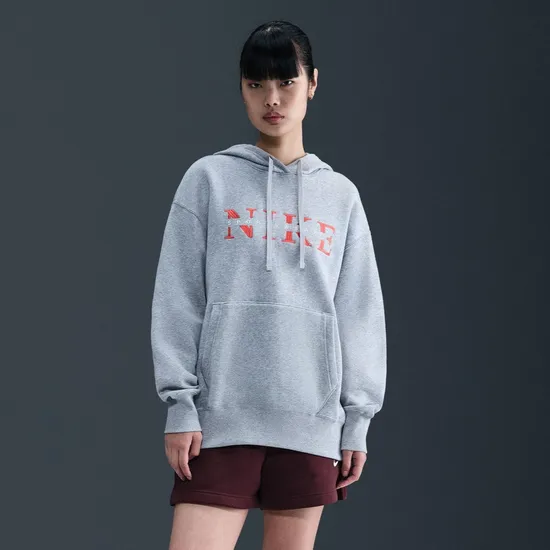 Sweat à capuche Femme W NSW PHNX FLC PO HOOD GLS Gris