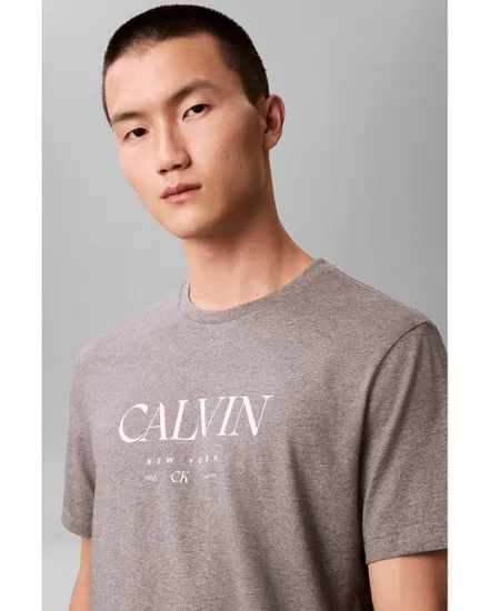 T-shirt col rond Homme SS 20S LN CALVIN GRAPHIC TEE Gris Chiné