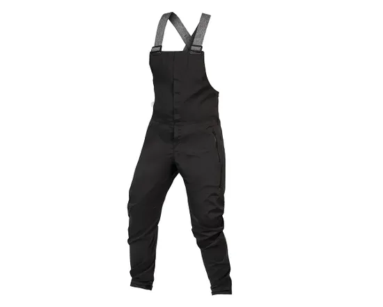 Pantalon imperméable à bretelles Femme MT500 WATERPROOF Noir