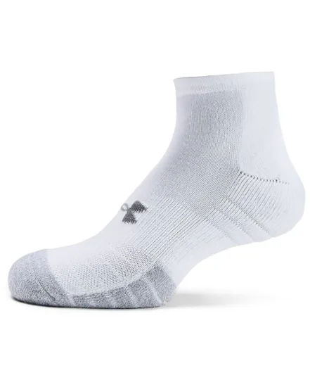 Lot de 3 paires de chaussettes basses Unisexe UA HEATGEAR LOW CUT 3PK Blanc