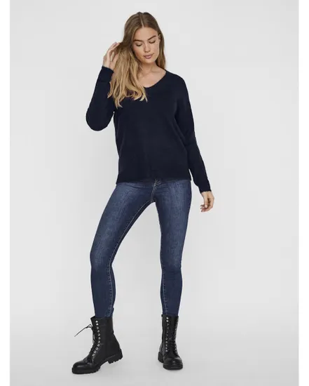 VMCREWLEFILE LS V-NECK BLOUSE NOOS