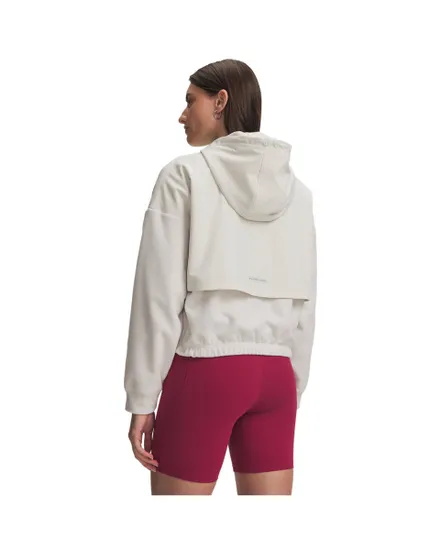Veste zip Femme UA PERFORMANCE FLEECE JKT Beige