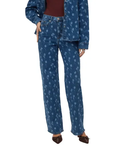 Jean Ample Femme VMTESSA HR Wide Flower Denim