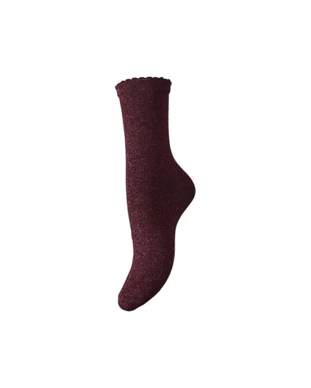 Chaussettes Femme SEBBY GLITTER LONG SOCKS Bordeaux