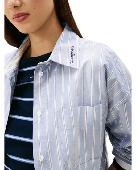 Chemisier Femme OVS CROP OXFORD SHIRT Bleu