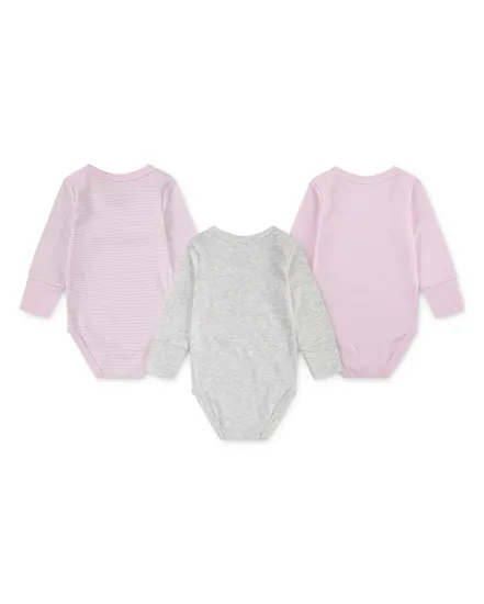 Lot de 3 bodys Bébé NKN BABY ESSENTIALS 3PK LS BS Multicolore