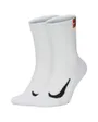 Chaussettes de tennis Unisexe U NK MULTIPLIER CREW 2PR CUSH Blanc