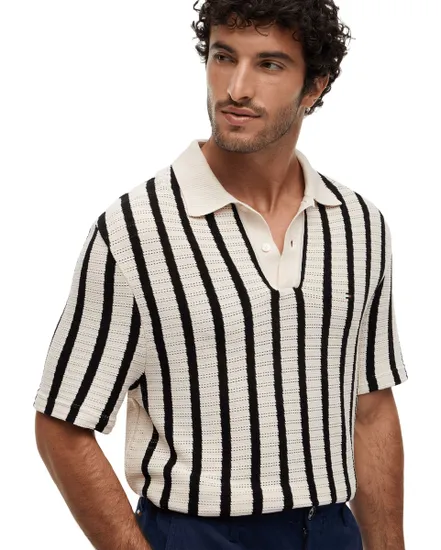 Polos Homme Open Knit Relaxed Fit Polo